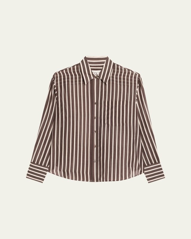Joey Striped Cotton-Silk Shirt